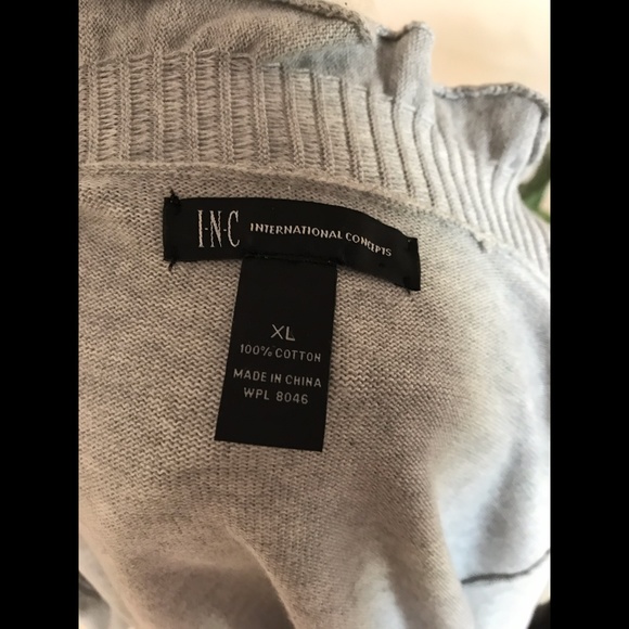 INC INTERNATIONAL CONCEPTS Elongated Bolero-like Light Gray Sweater OSFM Tag: XL - Picture 6 of 7